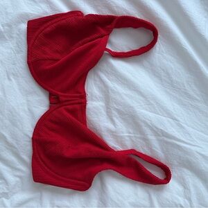 Abercrombie & Fitch Medium Curve Love Red Bikini Top